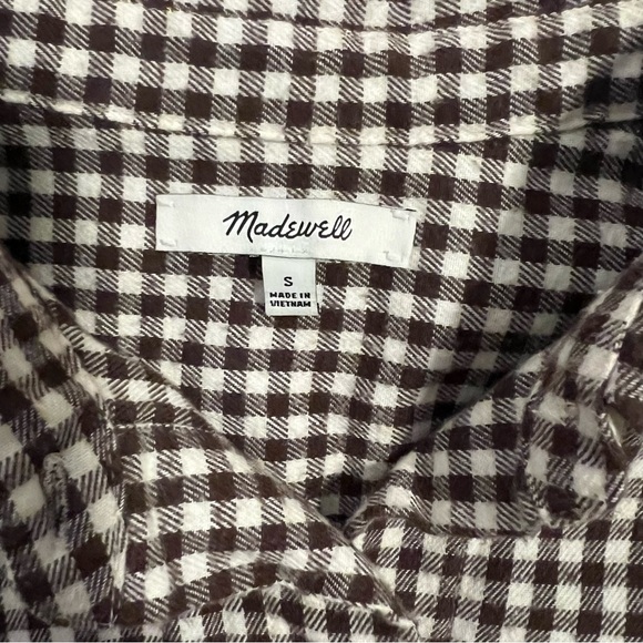 Madewell Brown and White Checkered Shirt - Picture 2 of 7